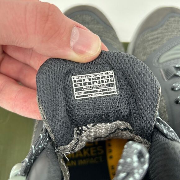 NWT KEEN Terradora Flex Mid WP Shoes Grey Lace-Up Ankle Height Hiking - Picture 8 of 9